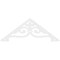 Ekena Millwork Pitch Finley Architectural Grade PVC Gable Pediment, 60"W x 22 1/2"H x 1"P (9/12) GPP060X023X100FIN - alternate 4